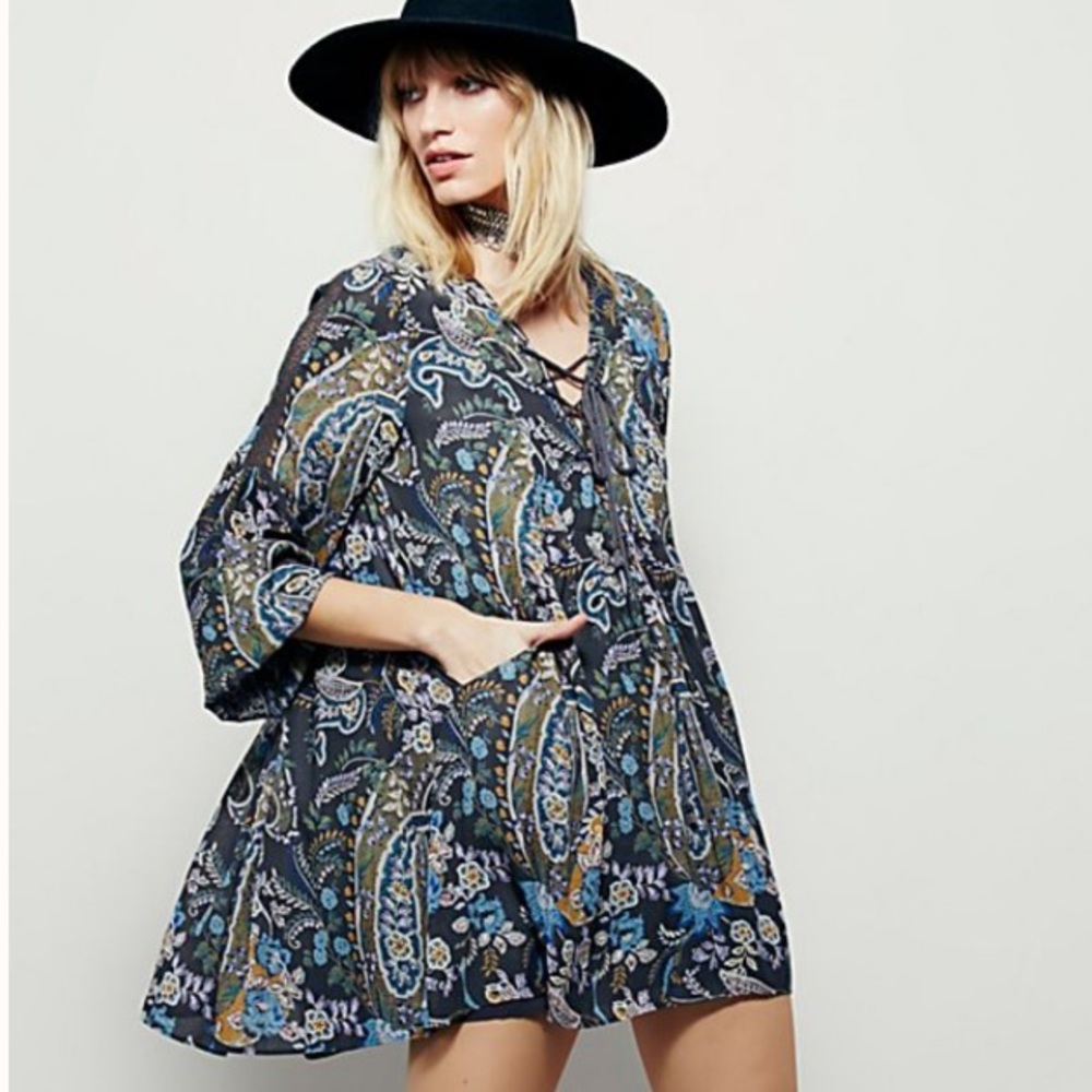 Free People Rain or Shine Mini Dress